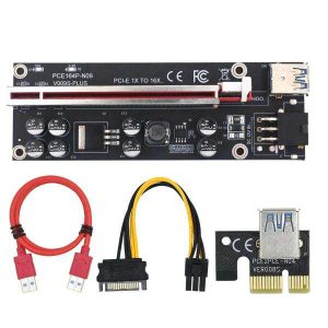رایزر کارت گرافیک تبدیل PCI EXPRESS X1 به X16 مدل 8 خازن 7sh_009S PLUS