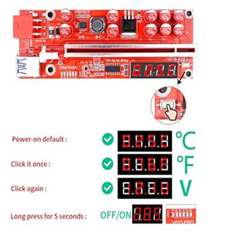رایزر کارت گرافیک تبدیل PCI EXPRESS X1 به X16 مدل 10 خازن 7sh_V013-PRO - Image 3